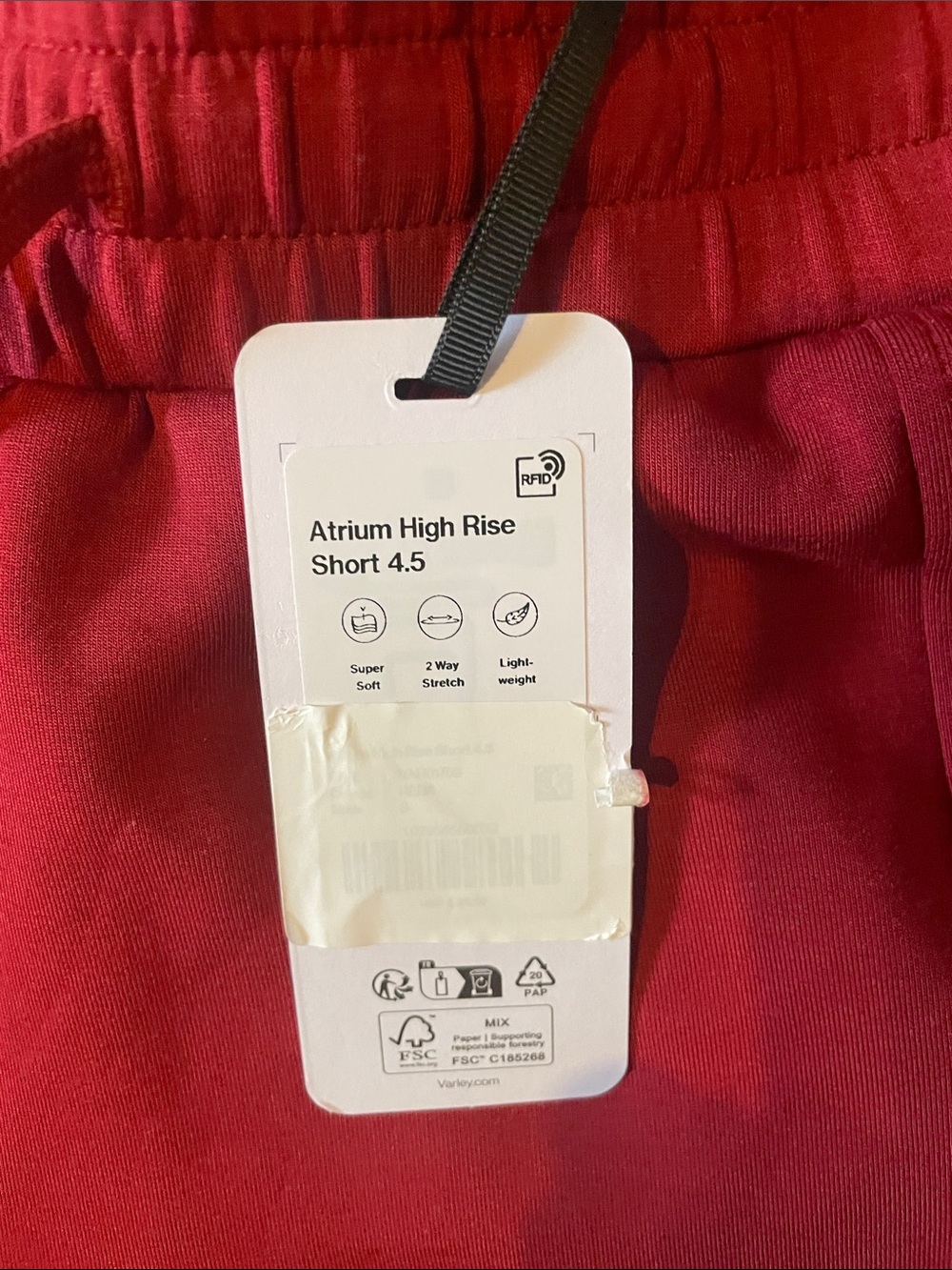 Varley double soft atrium high-rise short 4.5” small new with tags - Picture 2 of 8